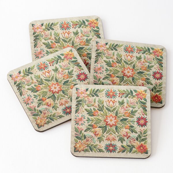 Item preview, Vintage Floral Embroidery Pattern | Romantic Botanical Folk Art Design designed and sold by BrainCurves.