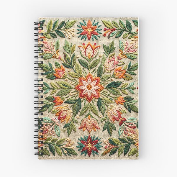 Item preview, Vintage Floral Embroidery Pattern | Romantic Botanical Folk Art Design designed and sold by BrainCurves.