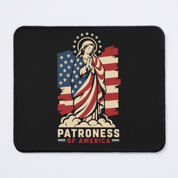 Item preview, Patroness of America  Blessed Virgin Mary USA Flag Faith designed and sold by alenaz.