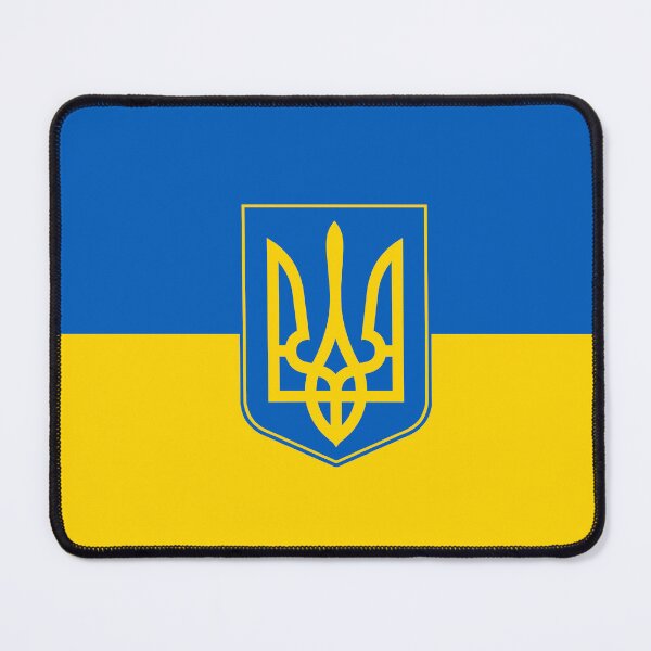 Item preview, Ukrainian flag of Ukraine. with Coat of Arms insert designed and sold by FlagsandSymbols.