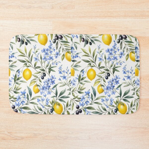 Item preview, Mediterranean Lemon Blossom Botanical Pattern designed and sold by tamoora.