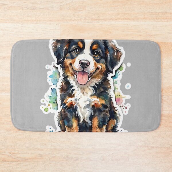 Item preview, Happy Bernese Mountain Dog Watercolor: Cute Puppy Art Gift designed and sold by ShadowArtEG.