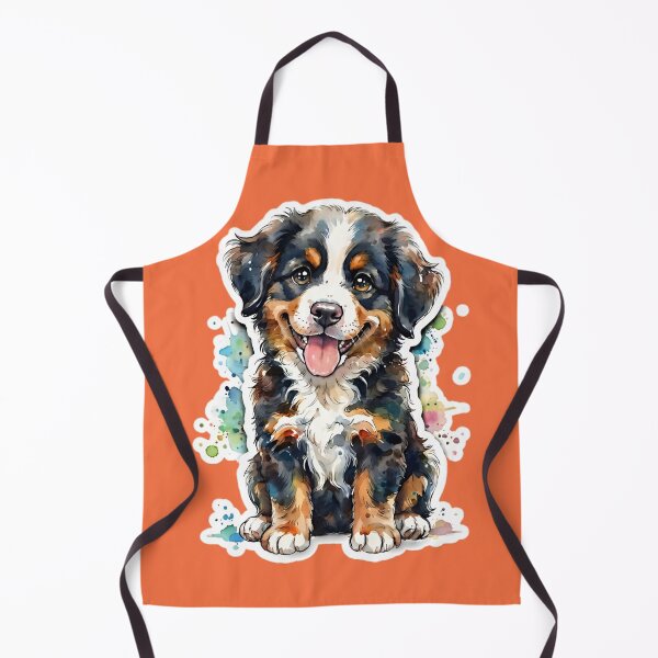 Item preview, Happy Bernese Mountain Dog Watercolor: Cute Puppy Art Gift designed and sold by ShadowArtEG.