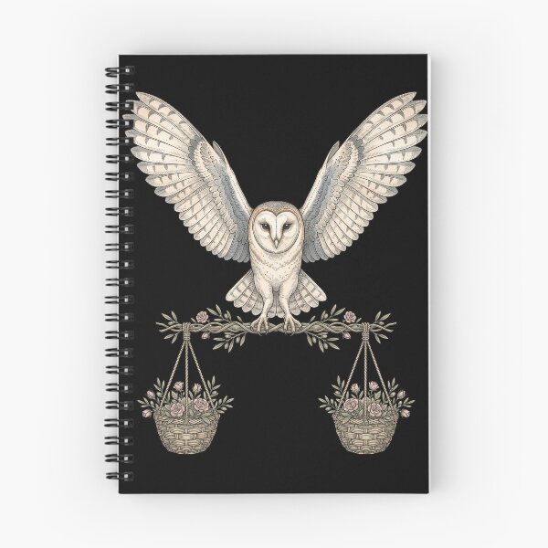 Item preview, Vintage Barn Owl Floral Baskets Balance Scale Art designed and sold by Ortsas.