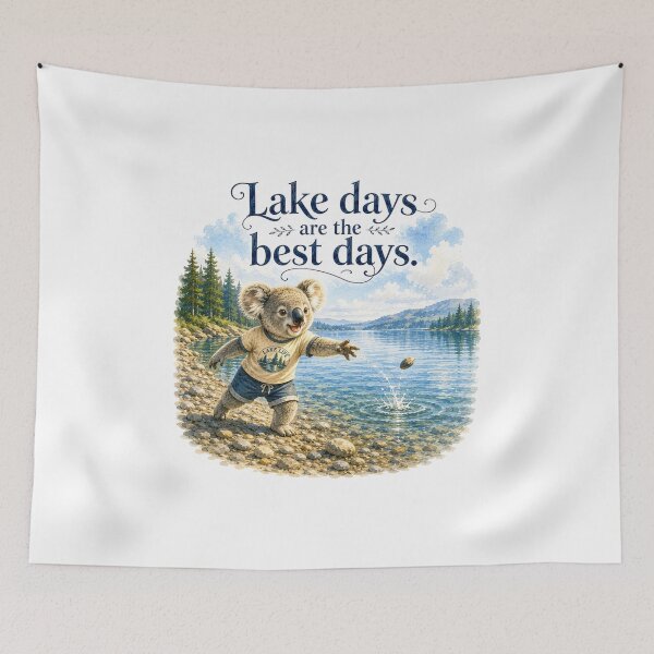 Item preview, Lake Days Are The Best Days Koala Summer Camp Vacation designed and sold by AQUILAKREO.