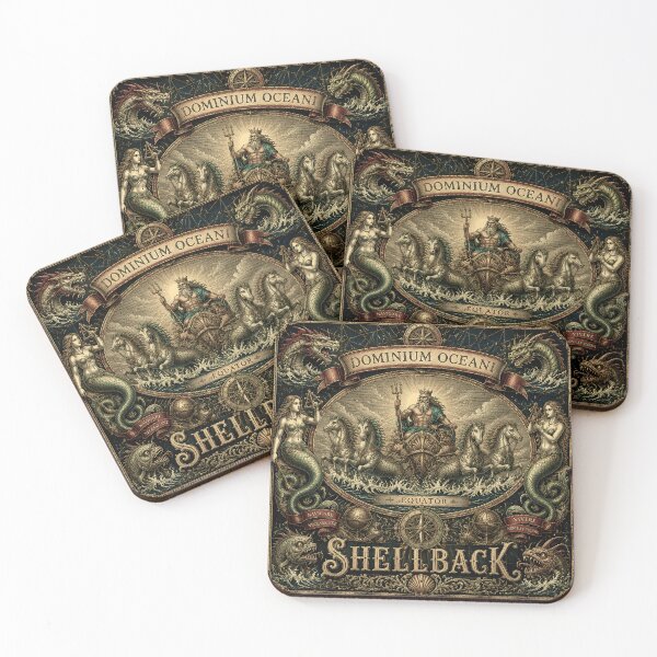 Item preview, Trusty Shellback Dominium Oceani Antique Maritime Art designed and sold by RoyalOrderGallery.