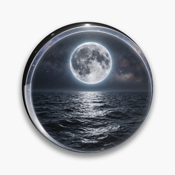 Item preview, Photorealistic Full Moon Ocean Reflection Shirt designed and sold by TeNovaStudio.