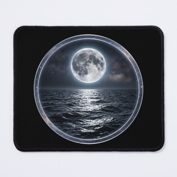 Item preview, Photorealistic Full Moon Ocean Reflection Shirt designed and sold by TeNovaStudio.