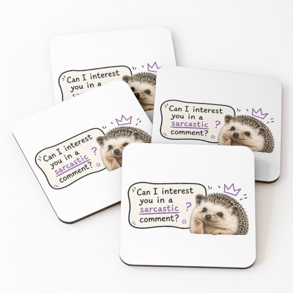 Item preview,  hedgehog offering up a sarcastic comment designed and sold by SMARTKIT  DESIGNAGENCY.
