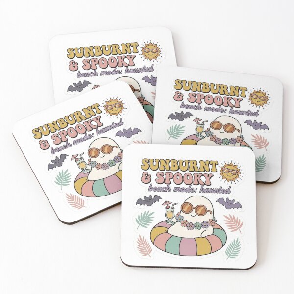 Item preview, Sunburnt & Spooky Sticker, Summerween Ghost Sticker, Cute Beach Ghost Aesthetic, Haunted Summer Vibes, Funny Halloween Summer Sticker designed and sold by theintentionalteacher.