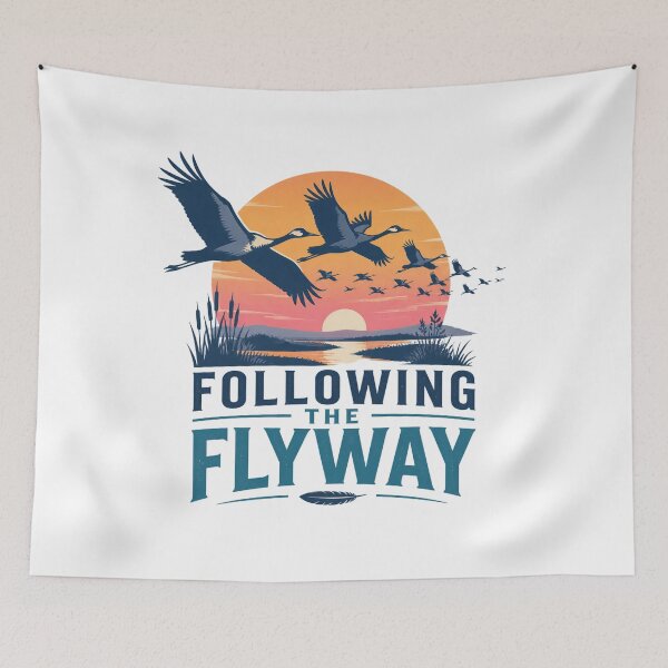 Item preview, On Nature's Highway – Modern Flyway Bird Migration T-Shirt designed and sold by MJ-by-Dharan.