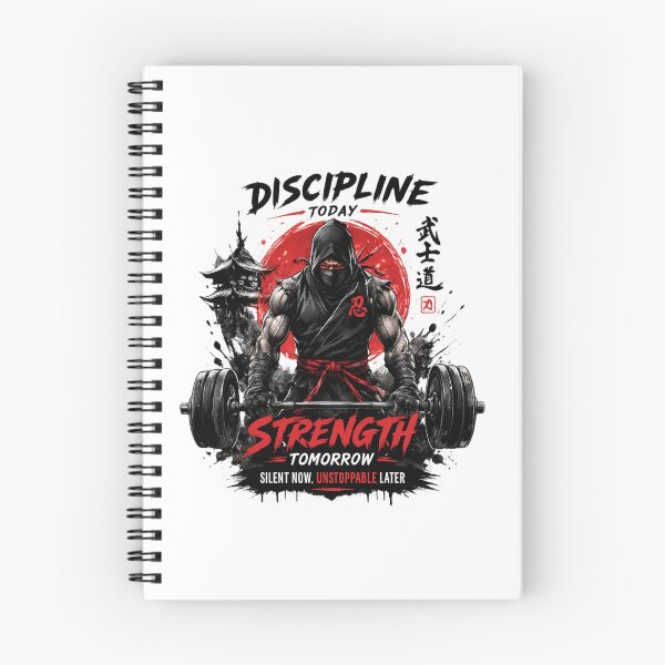 Item preview, Ninja Gym Warrior Sticker PNG | Discipline Today Strength Tomorrow | Motivational Fitness Die-Cut Sticker designed and sold by ashwin131.