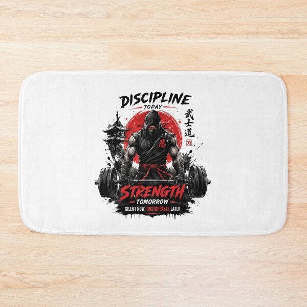 Item preview, Ninja Gym Warrior Sticker PNG | Discipline Today Strength Tomorrow | Motivational Fitness Die-Cut Sticker designed and sold by ashwin131.