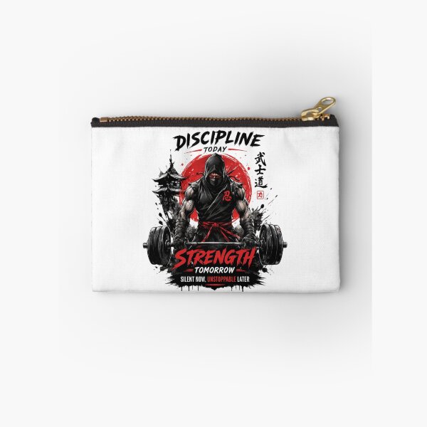 Item preview, Ninja Gym Warrior Sticker PNG | Discipline Today Strength Tomorrow | Motivational Fitness Die-Cut Sticker designed and sold by ashwin131.