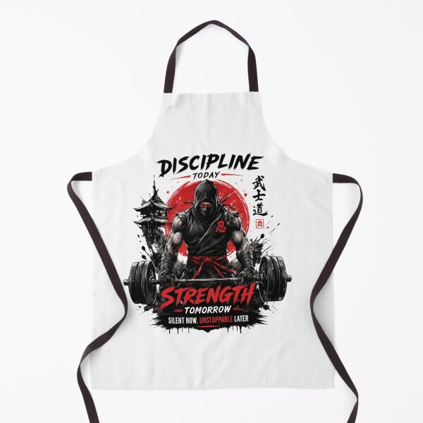 Item preview, Ninja Gym Warrior Sticker PNG | Discipline Today Strength Tomorrow | Motivational Fitness Die-Cut Sticker designed and sold by ashwin131.