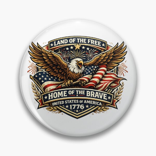 Item preview, Land Of The Free Home Of The Brave Eagle 4th Of July Vector  designed and sold by wizooo411.