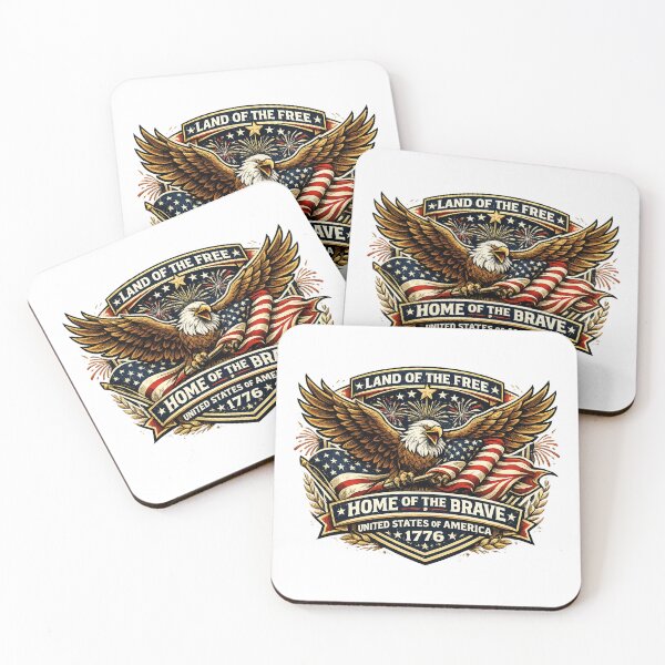 Item preview, Land Of The Free Home Of The Brave Eagle 4th Of July Vector  designed and sold by wizooo411.