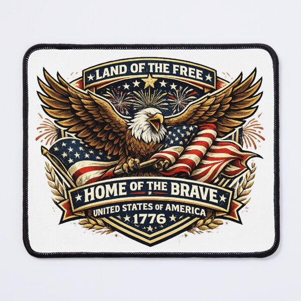 Item preview, Land Of The Free Home Of The Brave Eagle 4th Of July Vector  designed and sold by wizooo411.