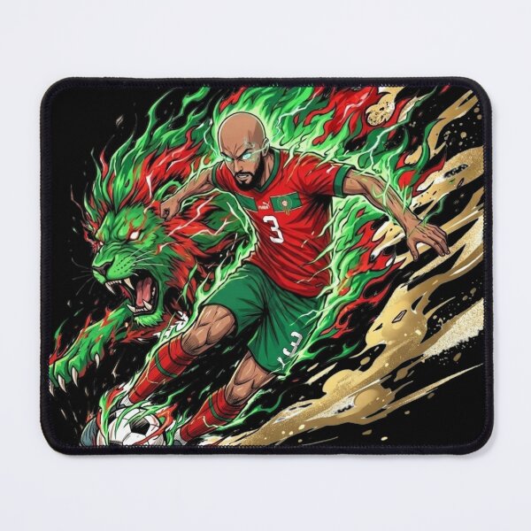 Item preview, Morocco Soccer Player Power of the Atlas Lion designed and sold by John-merou.