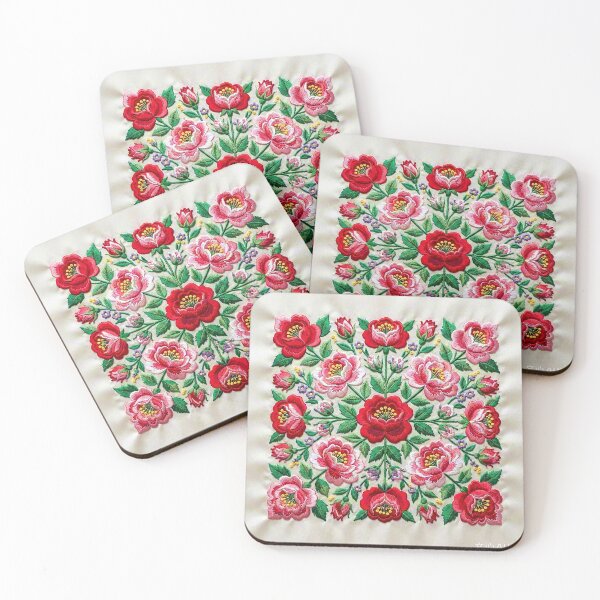 Item preview, Vintage Embroidered Wildflower Pattern | Elegant Botanical Folk Art designed and sold by BrainCurves.