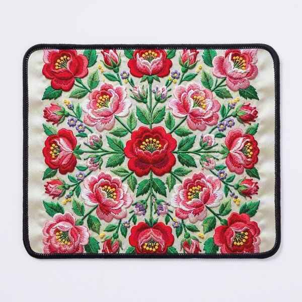 Item preview, Vintage Embroidered Wildflower Pattern | Elegant Botanical Folk Art designed and sold by BrainCurves.