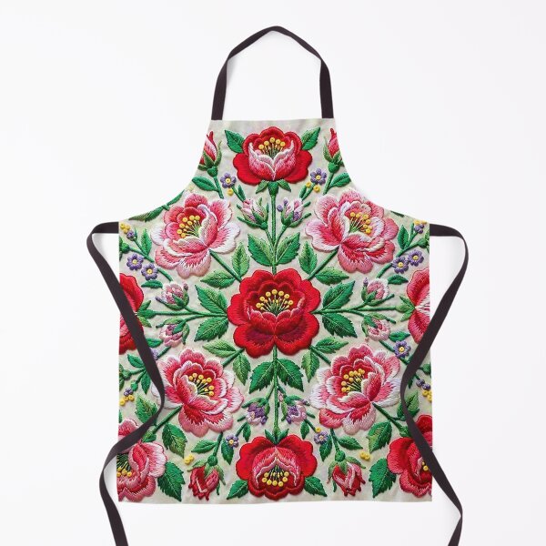 Item preview, Vintage Embroidered Wildflower Pattern | Elegant Botanical Folk Art designed and sold by BrainCurves.