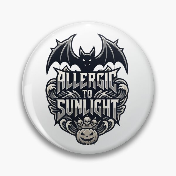 Item preview, Allergic to Sunlight Gothic Vampire Bat Halloween T-Shirt designed and sold by Omarmadani.