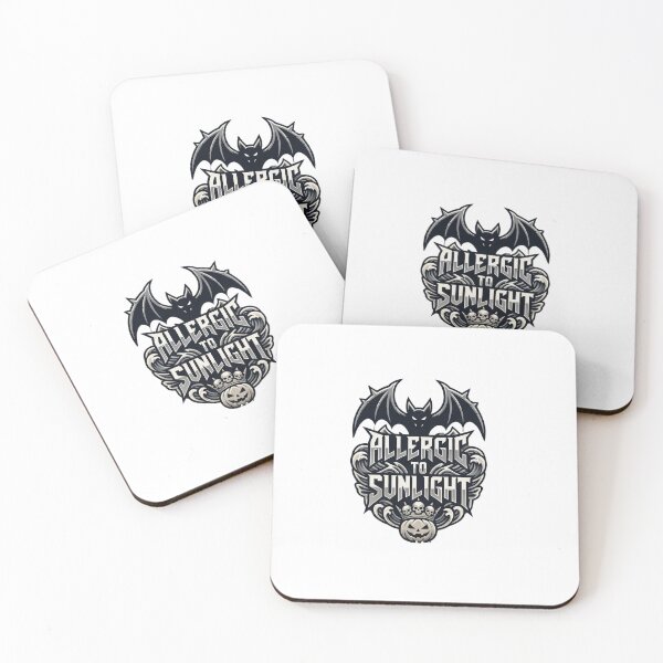 Item preview, Allergic to Sunlight Gothic Vampire Bat Halloween T-Shirt designed and sold by Omarmadani.