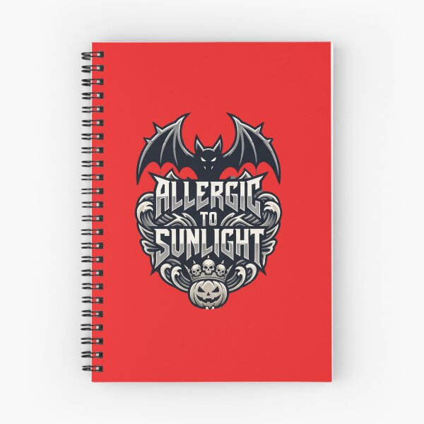 Item preview, Allergic to Sunlight Gothic Vampire Bat Halloween T-Shirt designed and sold by Omarmadani.