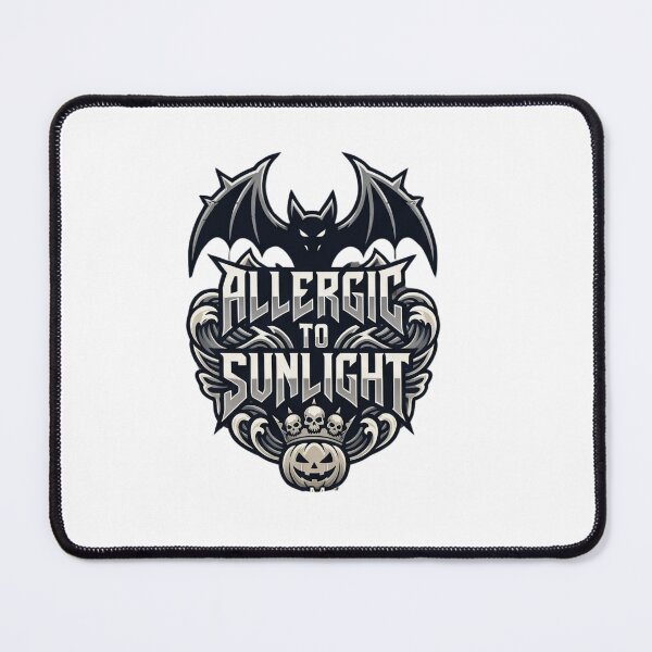 Item preview, Allergic to Sunlight Gothic Vampire Bat Halloween T-Shirt designed and sold by Omarmadani.