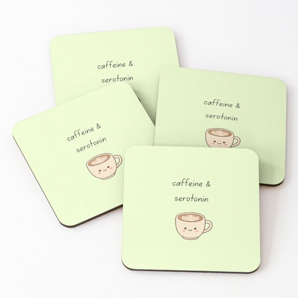 Item preview, Caffeine & Serotonin | Cute Smiling Coffee Cup | Coffee Lover Aesthetic Gift designed and sold by My Gluten Free Life UK.