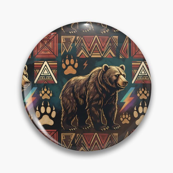 Item preview, Bear Tribal Lightning Pattern designed and sold by ZhivanCrimson.