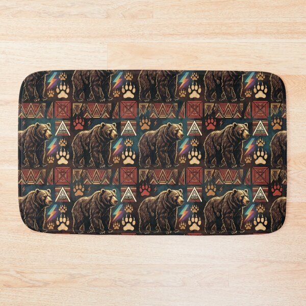 Item preview, Bear Tribal Lightning Pattern designed and sold by ZhivanCrimson.