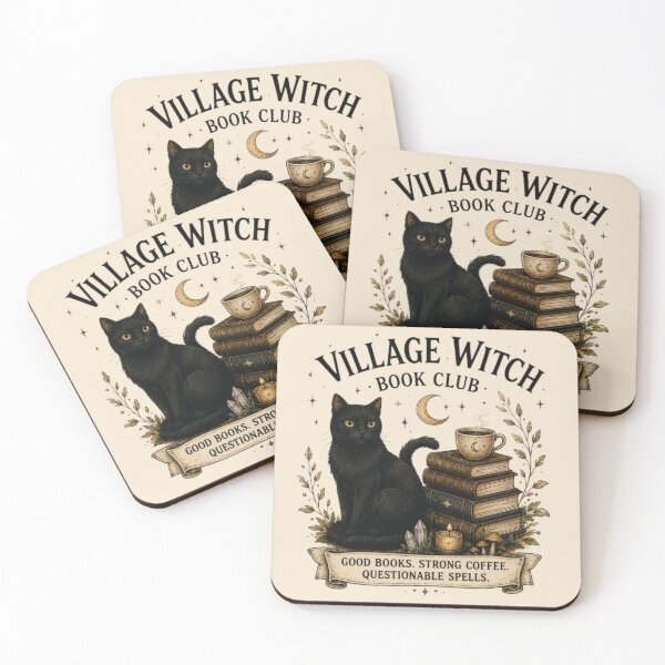Item preview, Village Witch Book Club – Cozy Witchy Reader Cottagecore Design designed and sold by Moonwoven Studio.