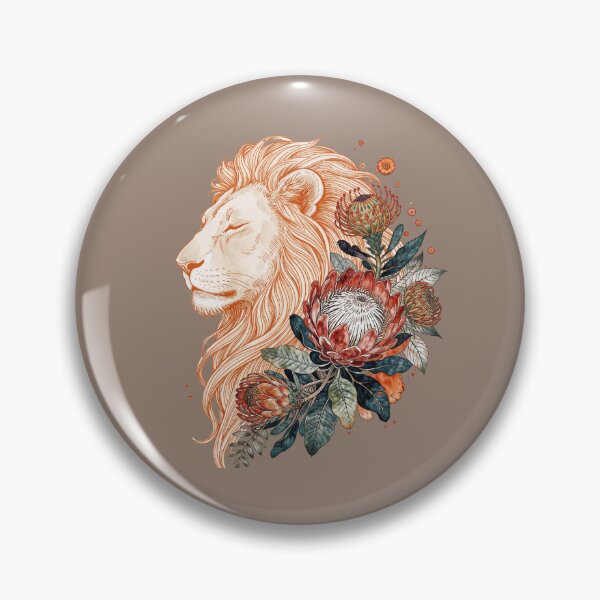 Item preview, Botanical Lion Floral Illustration Art designed and sold by TatyanaArt.