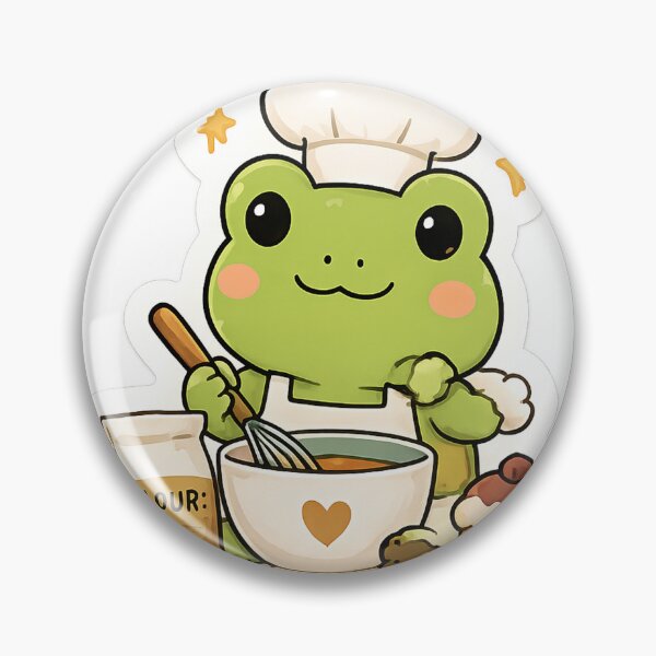 Item preview, Cute Frog Baker Sticker designed and sold by denybz.