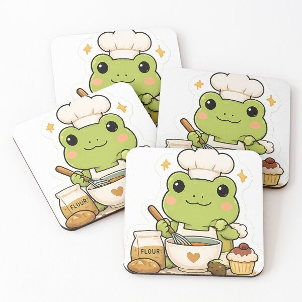 Item preview, Cute Frog Baker Sticker designed and sold by denybz.