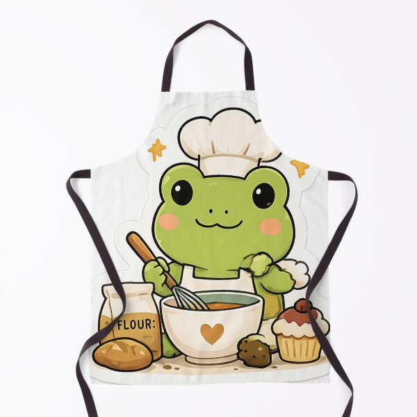 Item preview, Cute Frog Baker Sticker designed and sold by denybz.