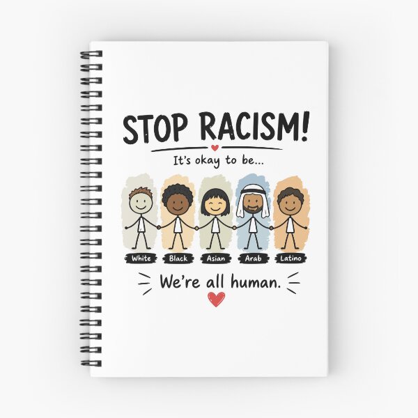 Item preview, Stop racism we're all human designed and sold by HandicraftArt.