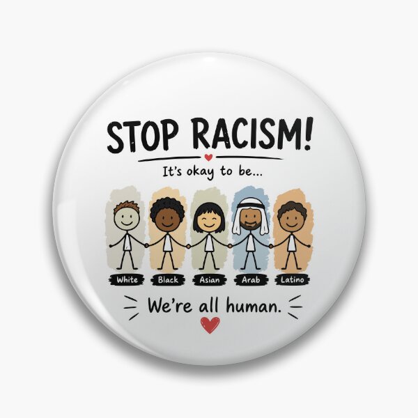 Item preview, Stop racism we're all human designed and sold by HandicraftArt.