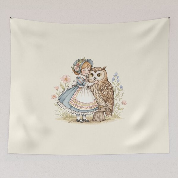 Item preview, A Sweet Moment with a Wise Owl in the Meadow designed and sold by Pasteltone.