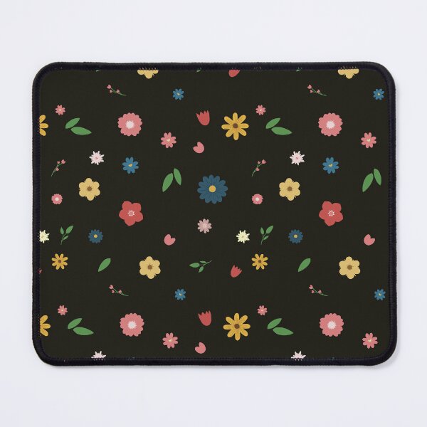 Item preview, Cute Ditsy Floral Seamless Pattern on Black Background designed and sold by minbadesign.