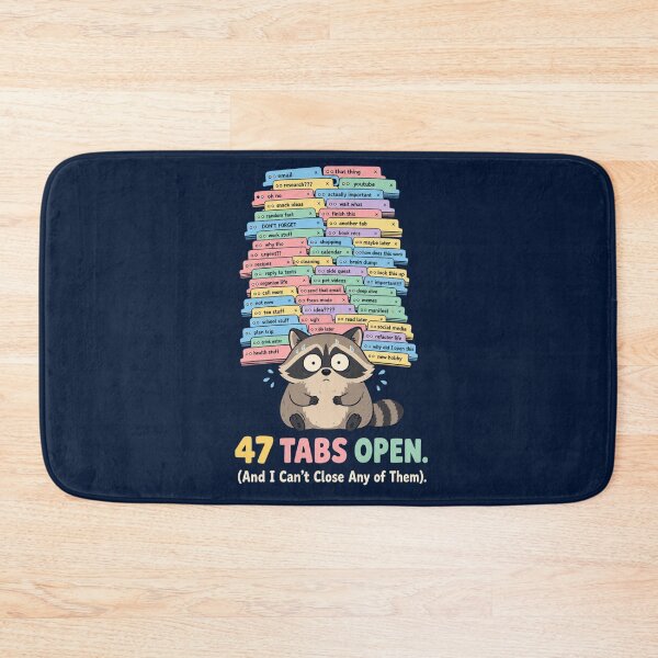 Item preview, 47 Tabs Open Raccoon ADHD Humor t-shirt designed and sold by Mosidrip.