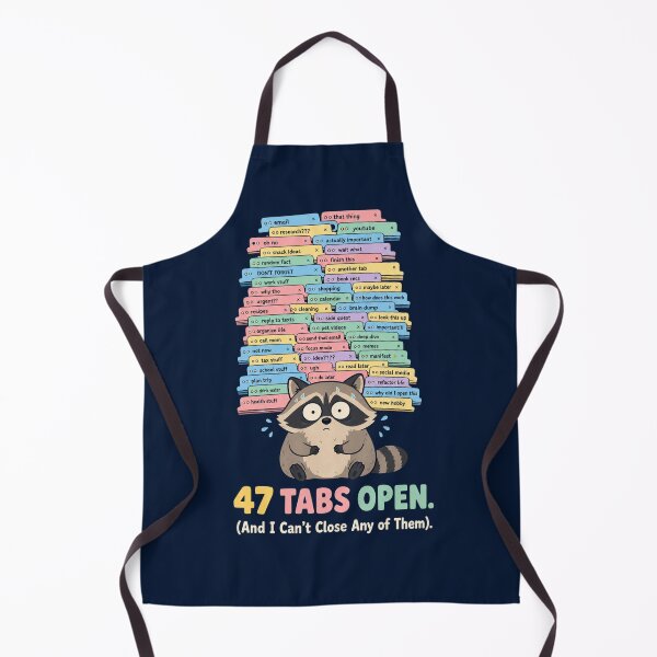 Item preview, 47 Tabs Open Raccoon ADHD Humor t-shirt designed and sold by Mosidrip.