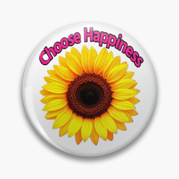 Item preview, ​Cute Sunflower Choose Happiness Positive Quote Art designed and sold by Artgirldhanya.
