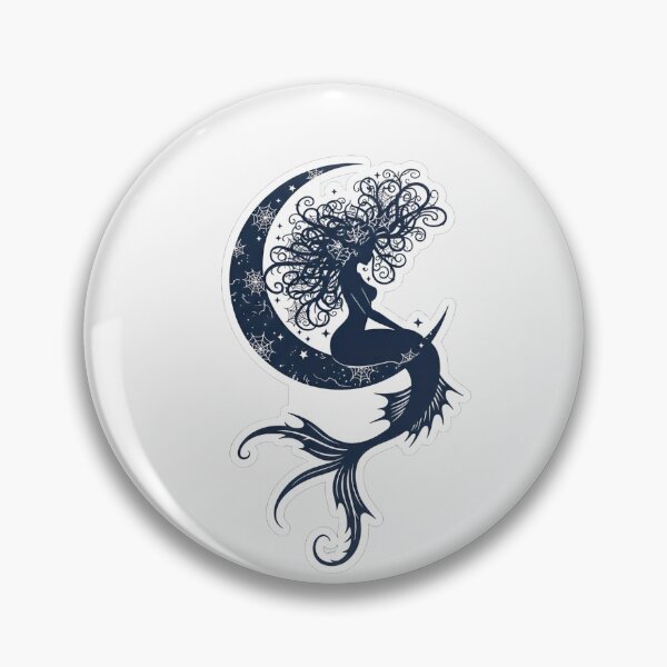 Item preview, Starlace Mermaid on Crescent Moon sticker  designed and sold by Designertanya.