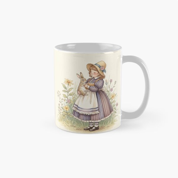 Item preview, A Little Girl and Her Bunny Friend in the Garden designed and sold by Pasteltone.