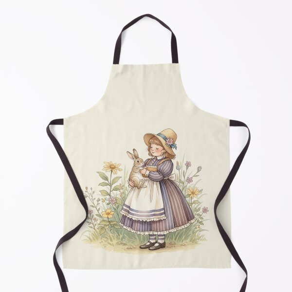 Item preview, A Little Girl and Her Bunny Friend in the Garden designed and sold by Pasteltone.