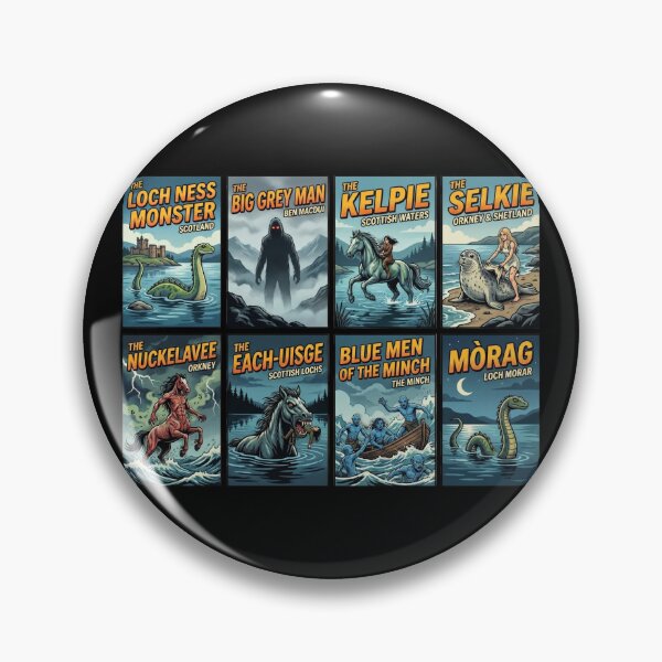 Item preview, Scottish Cryptid Legends Retro Pop Art Collection designed and sold by redsharkuk.