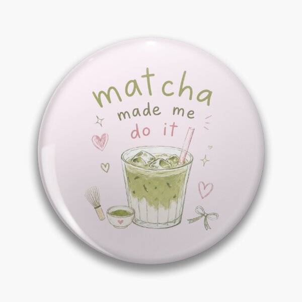 Item preview, Matcha Made Me Do It | Minimal Matcha Lover | Cute Pastel Drink Illustration designed and sold by My Gluten Free Life UK.